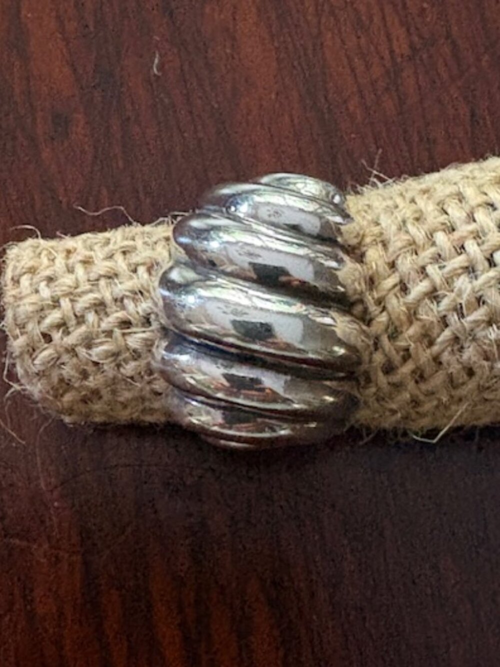 925 Sterling Ribbon Dome Ring - size 7